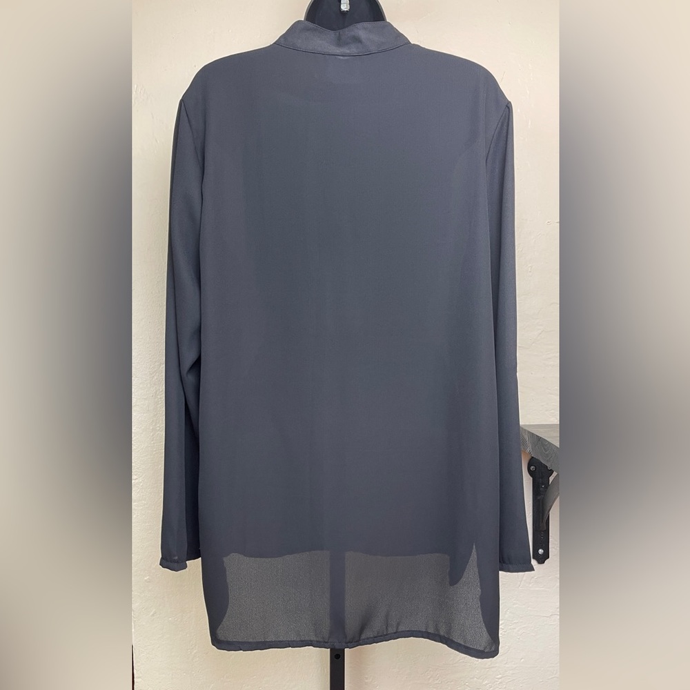 ZANZEA Womens V-Neck Loose Casual Black‎ Blouse - Picture 2 of 6
